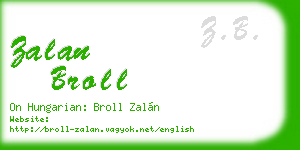 zalan broll business card